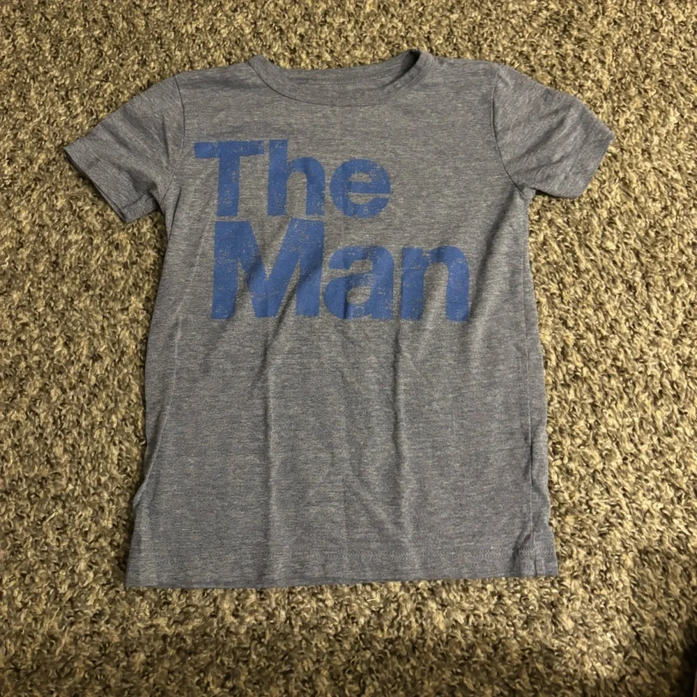 Crewcuts ‘The Man’ Size 4-5 Gray Kids Shirt